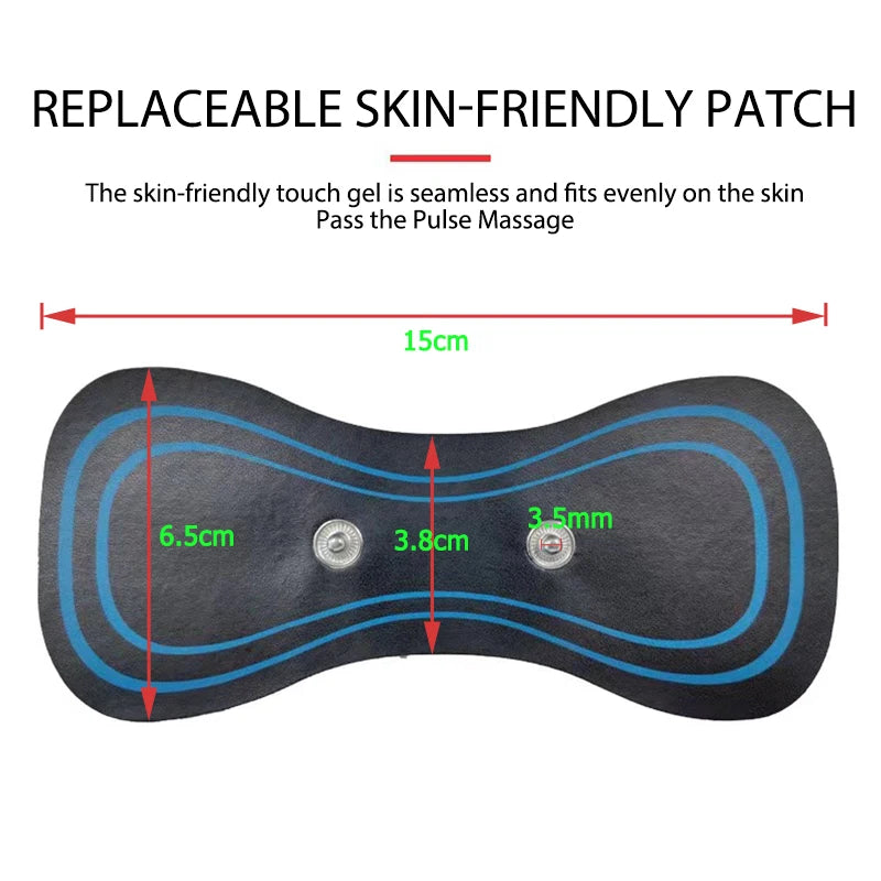 Gel Pads for EMS Muscle Stimulator – Replacement Body Massager Patches for Neck, Hip Trainer & Muscle Stimulator Devices