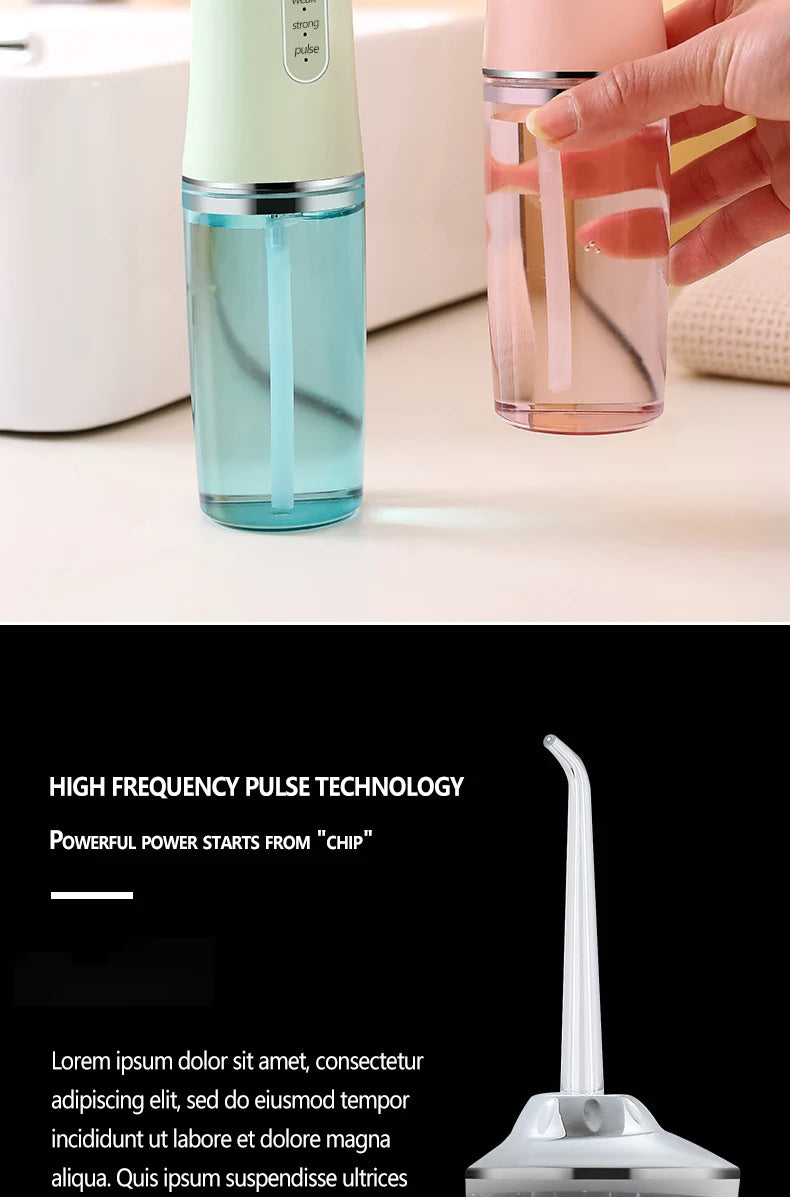 Portable Smart Oral Irrigator & Dental Water Flosser – 4 Jets, 3 Modes, Rechargeable Teeth Cleaner for Orthodontic Care