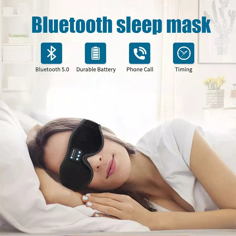 3D Bluetooth Headphones Eye Mask – Sleep Eye Mask with Music Headband for Travel & Relaxation