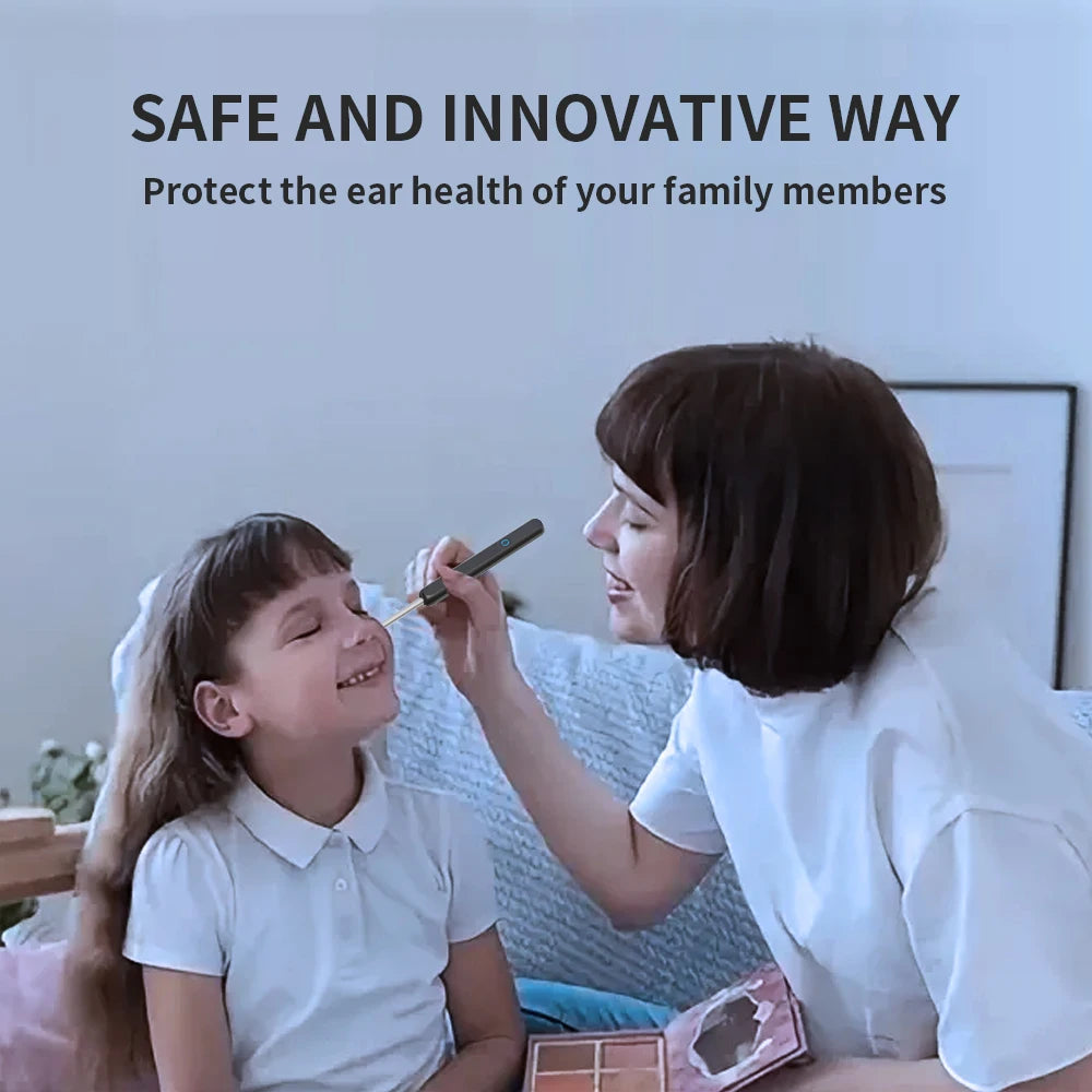 Smart Visual Ear Cleaner with HD Camera | Wireless Otoscope Ear Cleaning Stick USB-C Charging Earpick Tool Set
