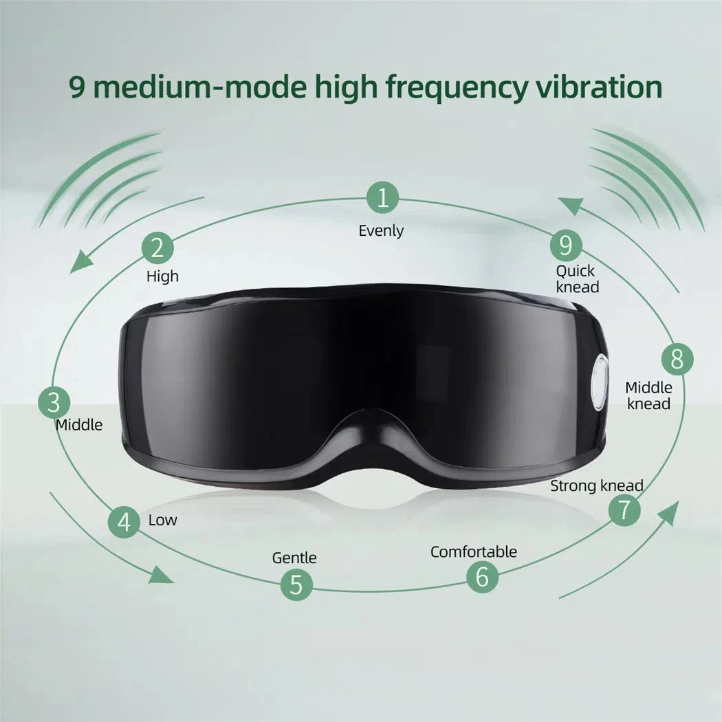 Eye Massager with Magnetic Therapy – Intelligent Eye Massage Device with 9 Vibration Modes for Fatigue Relief Smart Eye Massage Instrument