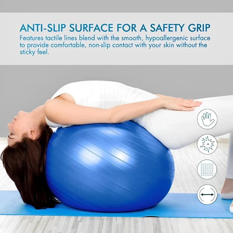 45CM–95CM Balance Exercise Ball – Gym Balls for Fitness, Yoga, Pilates & Home Workout | Thickened Anti-Burst PVC Equipment