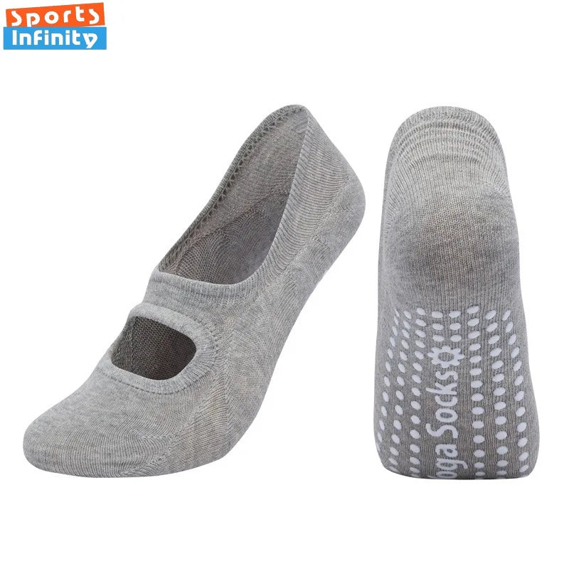 EU 35-42 Silicone Anti-Slip Backless Yoga Socks Women Pilate Socks Indoor Dance Ballet Fitness Sports Socks for Fitness Gym