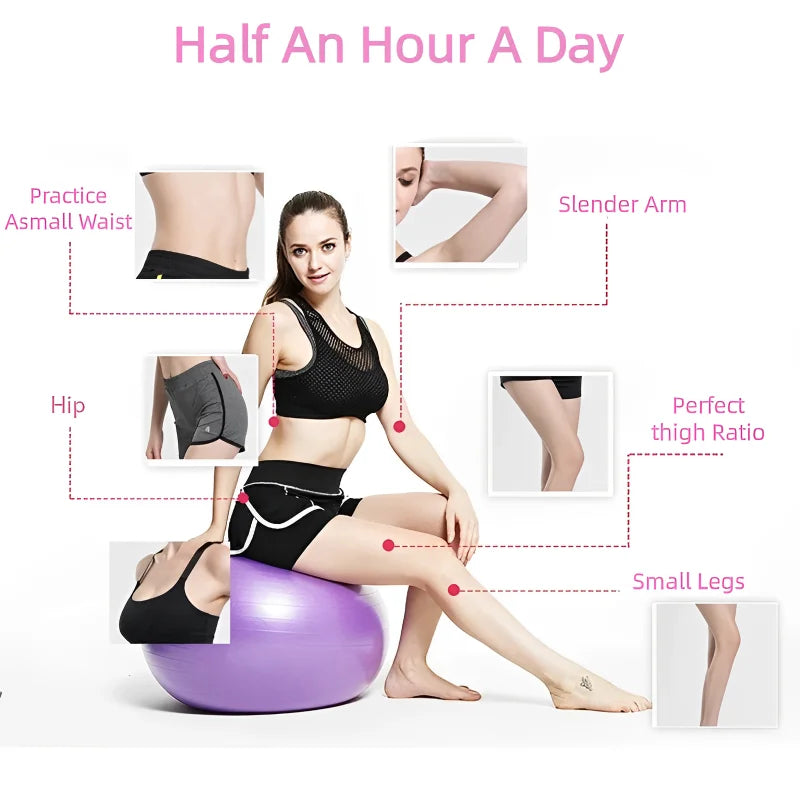 45CM–95CM Balance Exercise Ball – Gym Balls for Fitness, Yoga, Pilates & Home Workout | Thickened Anti-Burst PVC Equipment