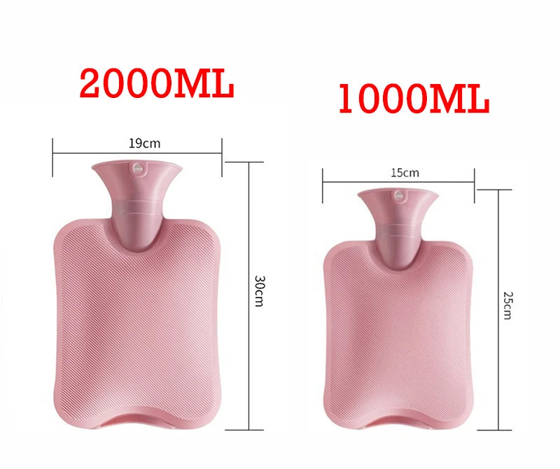 1000/2000ml PVC Hot Water Warmer Bag for Women – Hand, Belly & Feet Warmer Hot-Water Bottle Bag