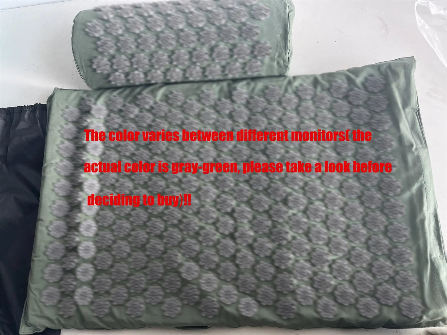 Acupressure Yoga Mat with Spikes – Kuznetsov Applicator Cushion and Pillow Set for Massage, Foot Relief, and Pilates Fitness