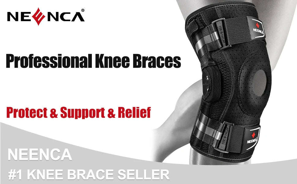 NEENCA Hinged Knee Brace for Knee Pain Knee Support with Stabilizers for ACL, PCL, Arthritis & Meniscus Tear Relief