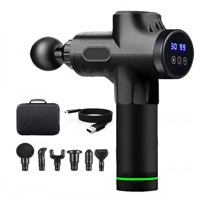 30-Level Electric Massage Gun – Deep Tissue Handheld Massager for Full Body Relief For Male and Female