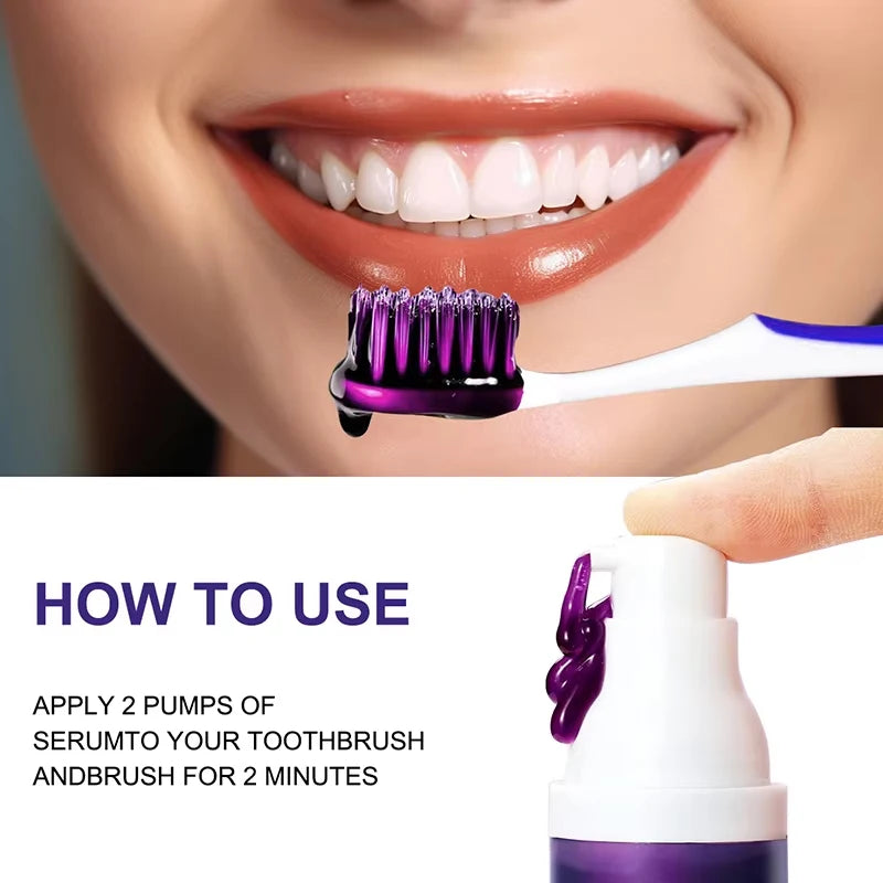 New 5D Teeth Whitening Toothpaste – V34 Purple Toothpaste Stick for Teeth Cleaning, Fresh Breath & Whitening Care