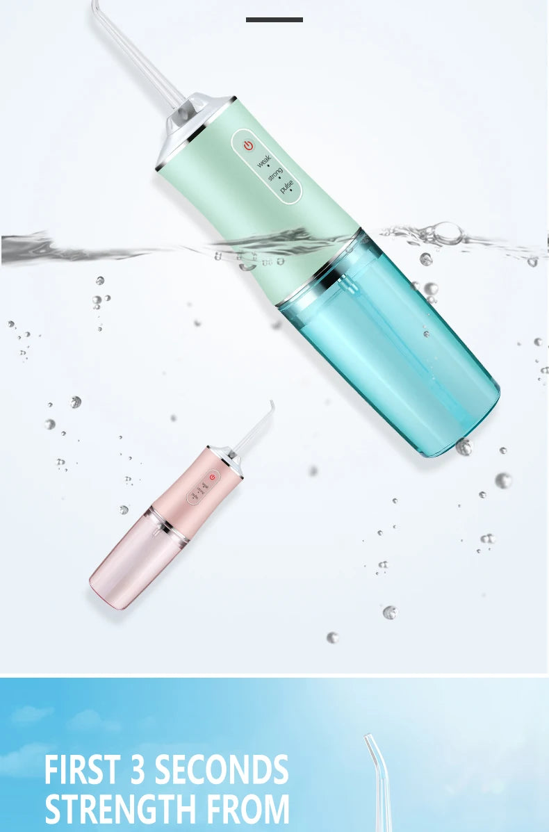 Portable Smart Oral Irrigator & Dental Water Flosser – 4 Jets, 3 Modes, Rechargeable Teeth Cleaner for Orthodontic Care
