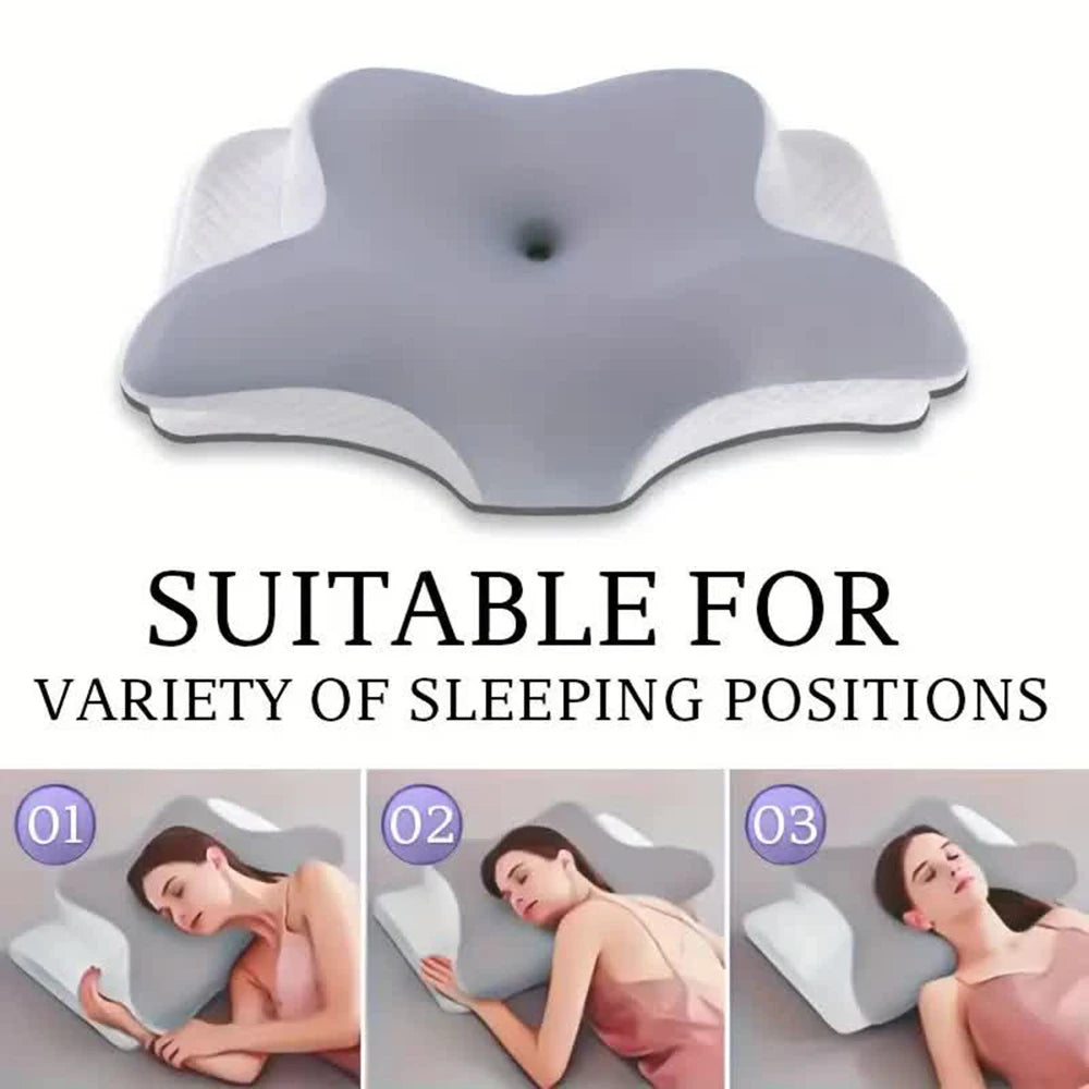 Memory Foam Butterfly Shaped Pillow – Orthopedic Neck Pain Relief & Cervical Spine Alignment Sleeping Support Pillow Beding