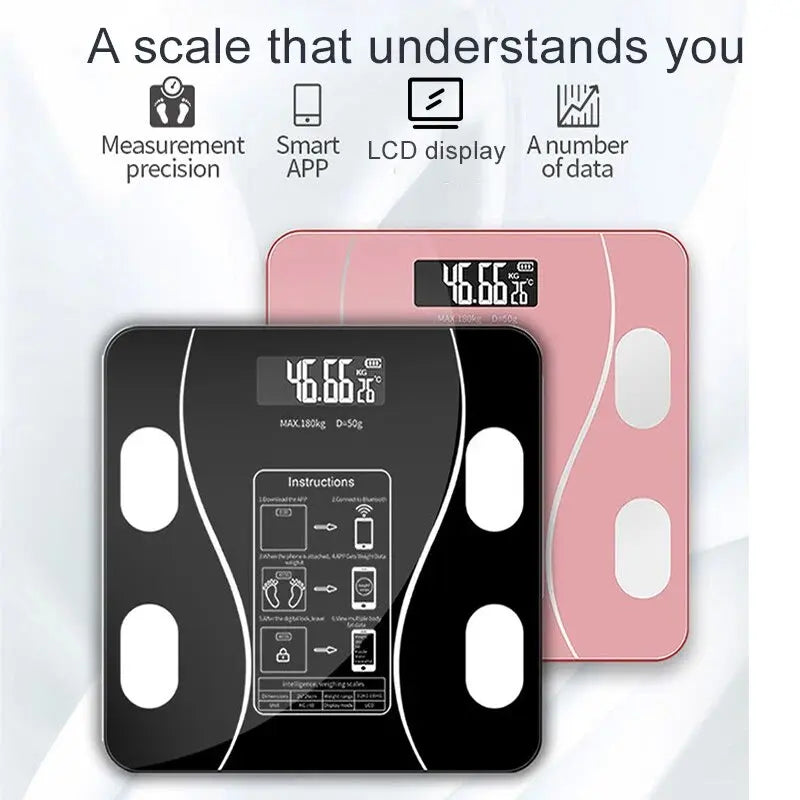 Smart Bluetooth Body Fat Scale – Electronic Weight Scale Machine for Home Use