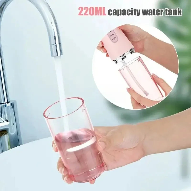 Portable Smart Oral Irrigator & Dental Water Flosser – 4 Jets, 3 Modes, Rechargeable Teeth Cleaner for Orthodontic Care