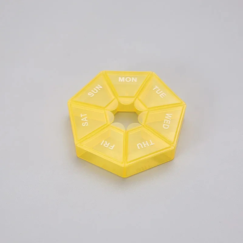 Mini Small Pill Organizer – Portable Pocket-Size Pill Box Container for Travel & 7-Day Medicine Storage