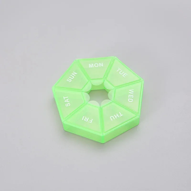 Mini Small Pill Organizer – Portable Pocket-Size Pill Box Container for Travel & 7-Day Medicine Storage