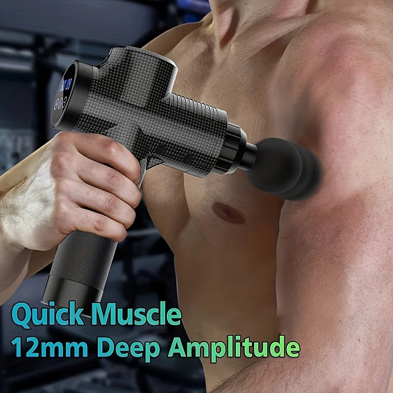30-Level Electric Massage Gun – Deep Tissue Handheld Massager for Full Body Relief For Male and Female