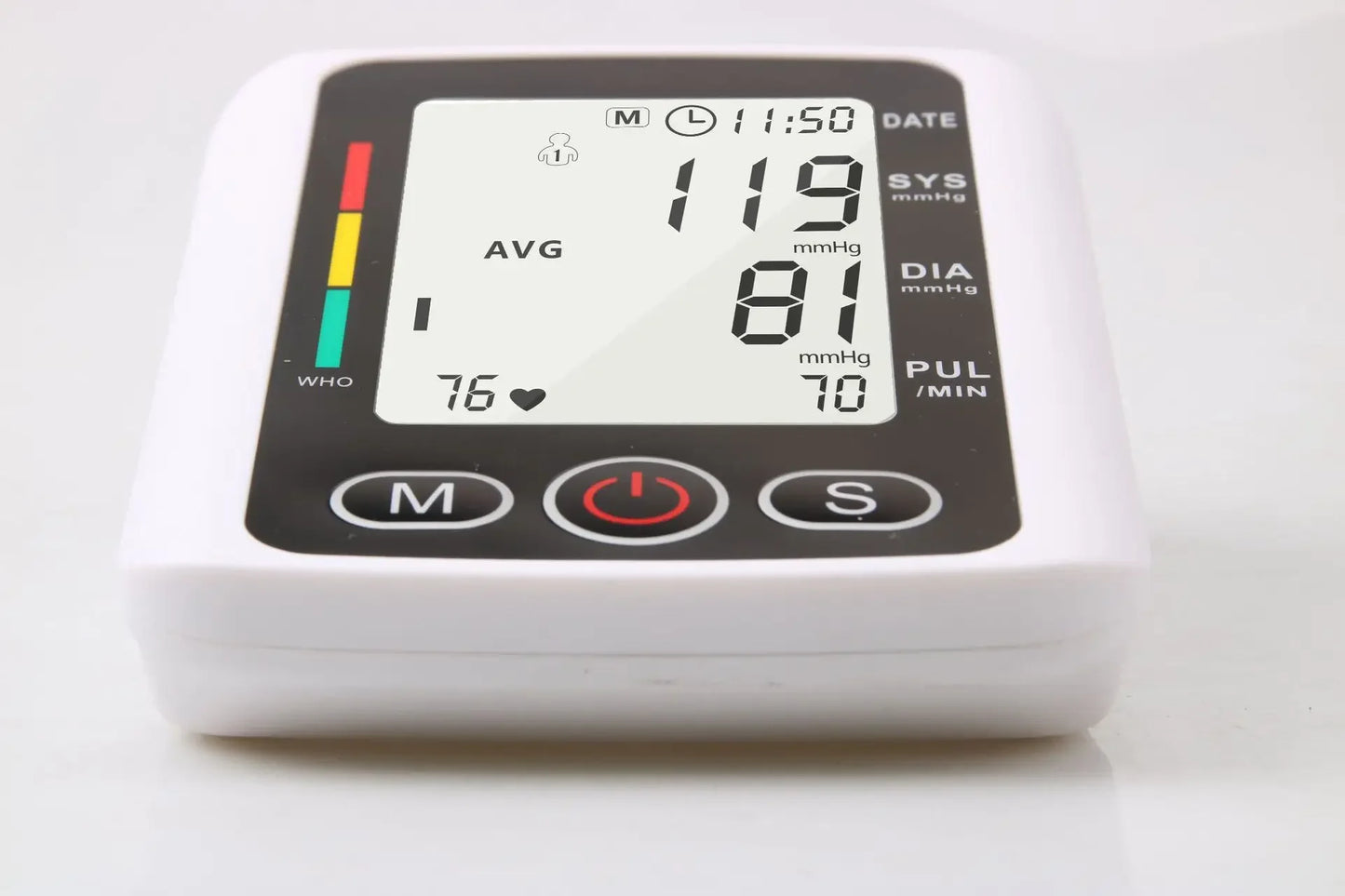 Portable Tonometer & Digital Tensiometer | Automatic Arm BP Monitor with Heart Rate Sensor