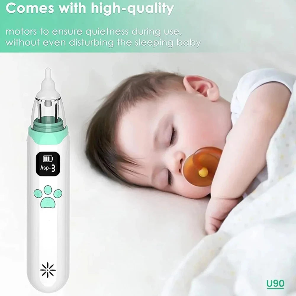 Electric Nasal Aspirator for Babies and Young Children – Newborn Nasal Mucus Cleaner & Electric Nasal Irrigator Tool
