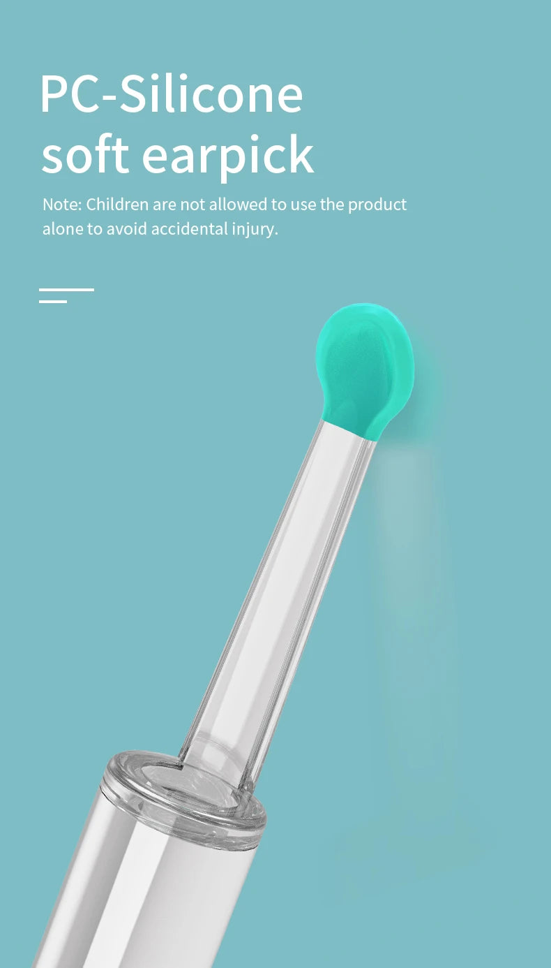 Smart Visual Ear Cleaner with HD Camera | Wireless Otoscope Ear Cleaning Stick USB-C Charging Earpick Tool Set