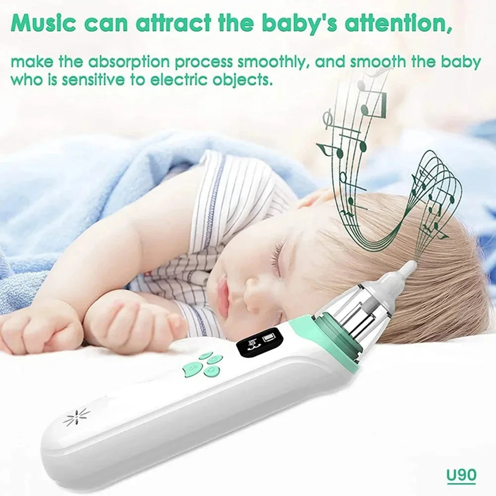 Electric Nasal Aspirator for Babies and Young Children – Newborn Nasal Mucus Cleaner & Electric Nasal Irrigator Tool