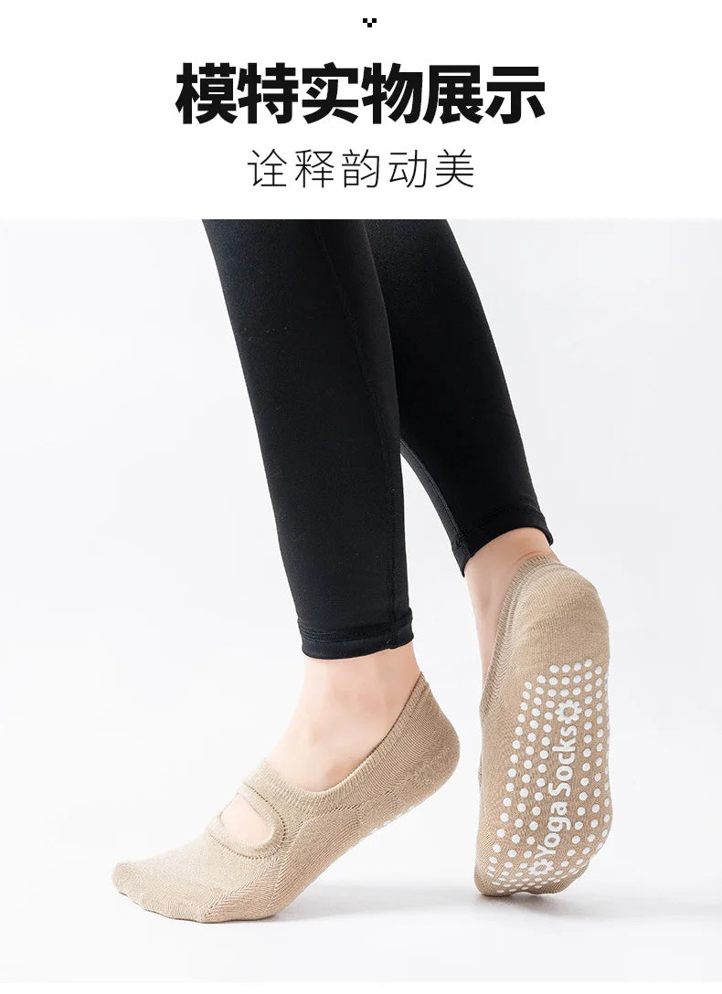 EU 35-42 Silicone Anti-Slip Backless Yoga Socks Women Pilate Socks Indoor Dance Ballet Fitness Sports Socks for Fitness Gym