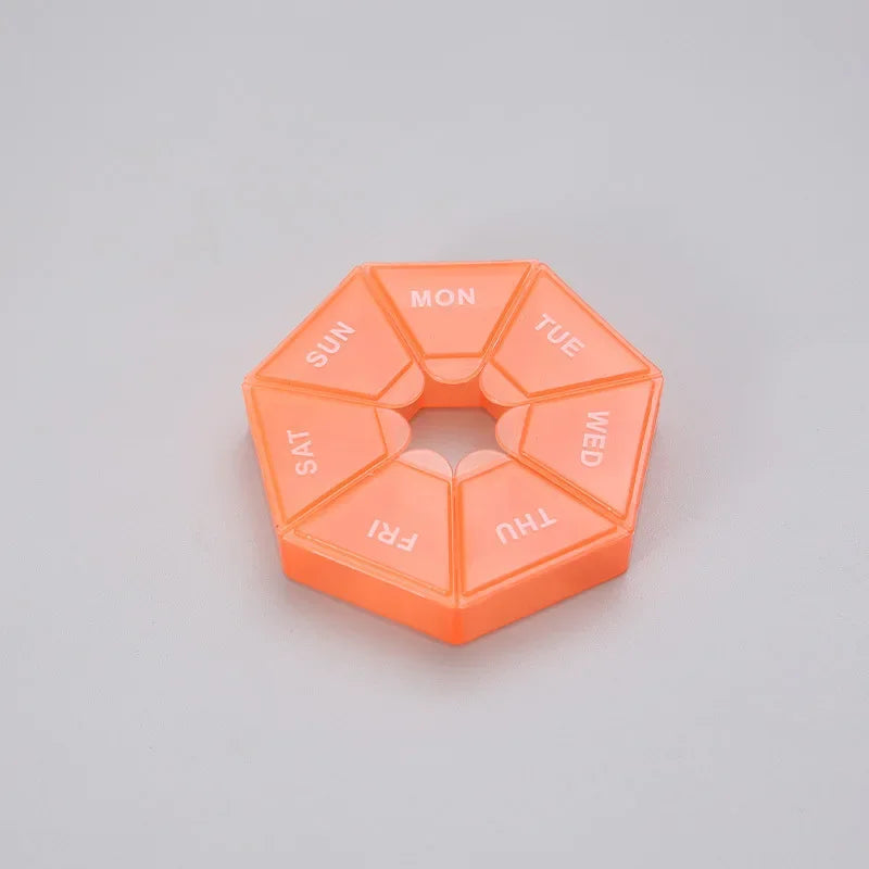 Mini Small Pill Organizer – Portable Pocket-Size Pill Box Container for Travel & 7-Day Medicine Storage