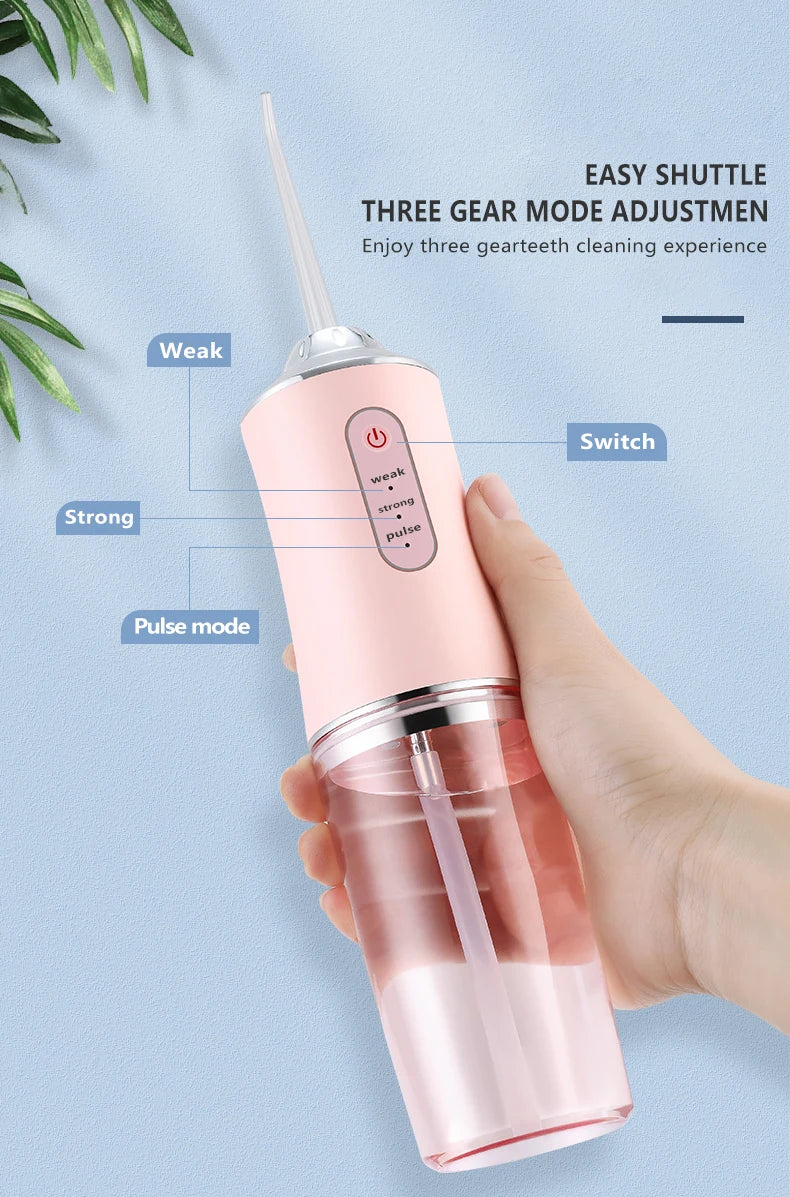 Portable Smart Oral Irrigator & Dental Water Flosser – 4 Jets, 3 Modes, Rechargeable Teeth Cleaner for Orthodontic Care