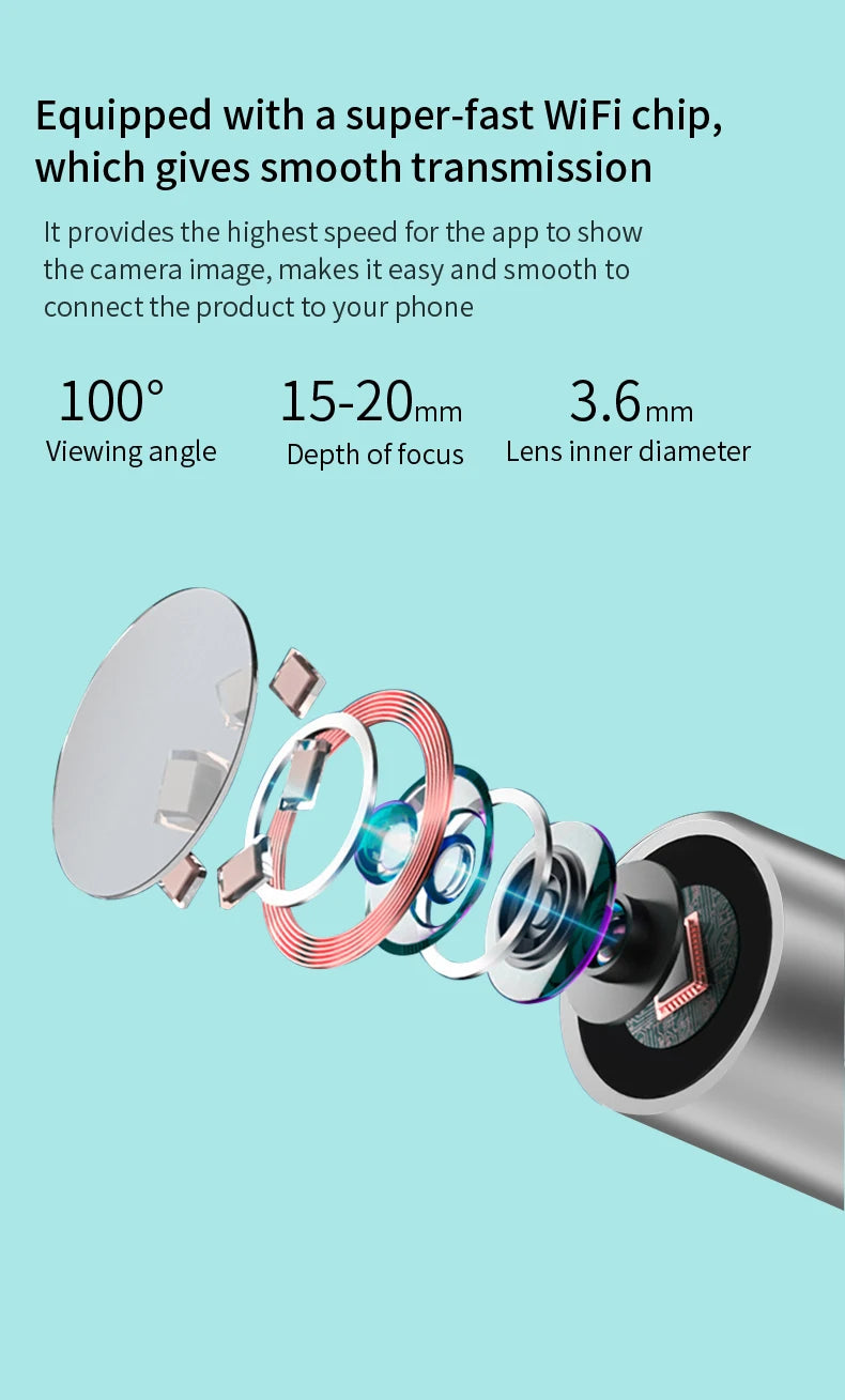 Smart Visual Ear Cleaner with HD Camera | Wireless Otoscope Ear Cleaning Stick USB-C Charging Earpick Tool Set