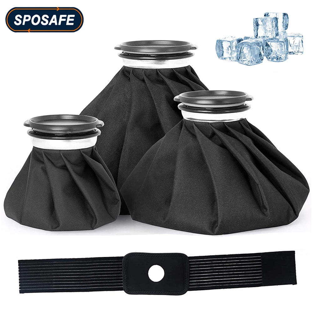 Reusable Ice Pack & Hot Water Compress Bag for Knee, Injuries, Headaches, Kids & Adults