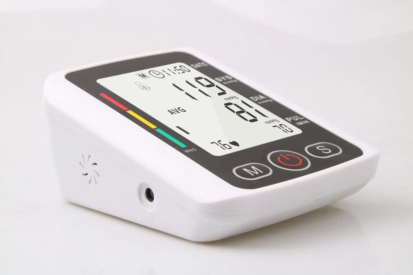 Portable Tonometer & Digital Tensiometer | Automatic Arm BP Monitor with Heart Rate Sensor
