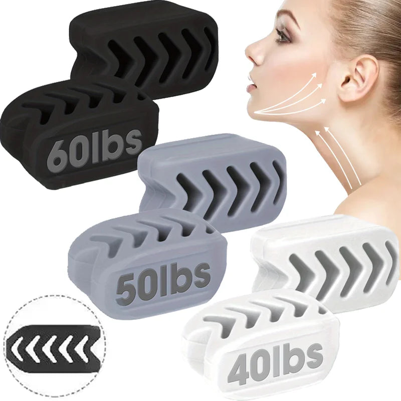 40/50/60LBS Silicone Jaw Exerciser Ball Detachable Jaw Trainer – Jawline Chewing Device & Facial Muscle Training Tool