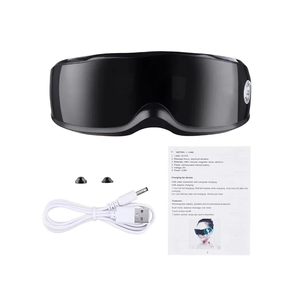 Eye Massager with Magnetic Therapy – Intelligent Eye Massage Device with 9 Vibration Modes for Fatigue Relief Smart Eye Massage Instrument