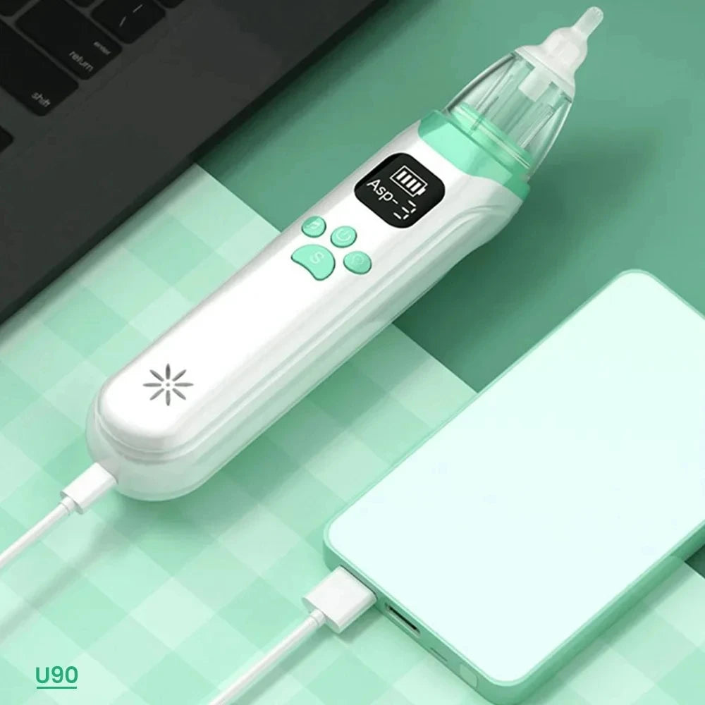 Electric Nasal Aspirator for Babies and Young Children – Newborn Nasal Mucus Cleaner & Electric Nasal Irrigator Tool