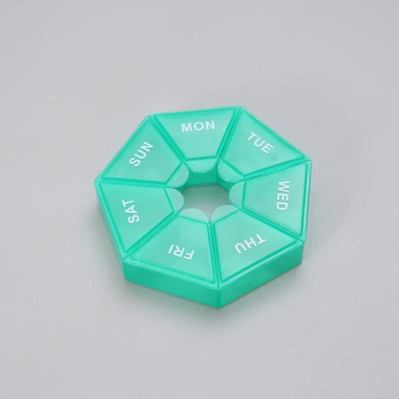 Mini Small Pill Organizer – Portable Pocket-Size Pill Box Container for Travel & 7-Day Medicine Storage