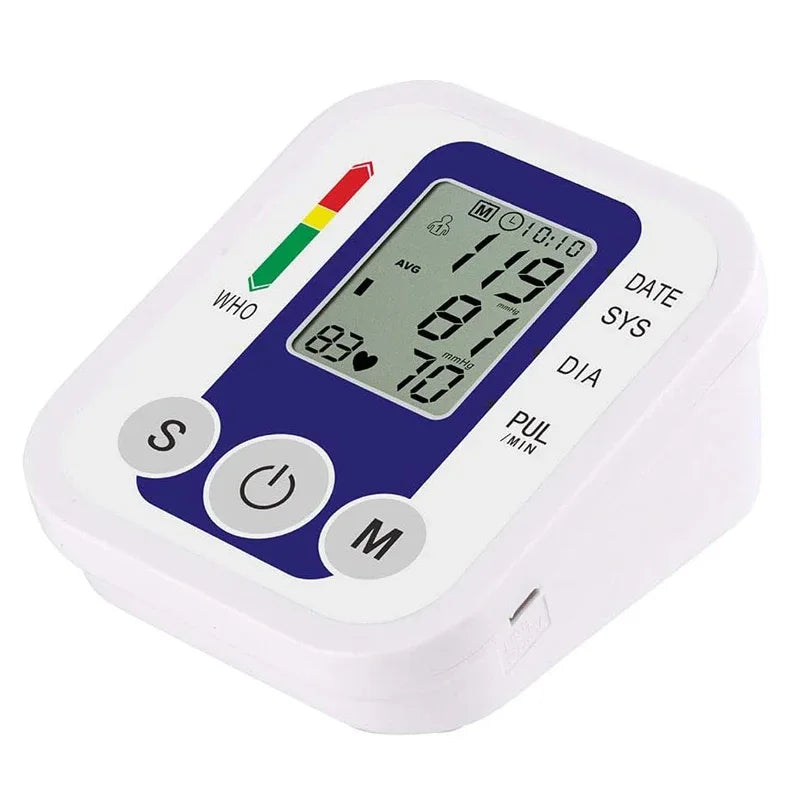 Portable Tonometer & Digital Tensiometer | Automatic Arm BP Monitor with Heart Rate Sensor