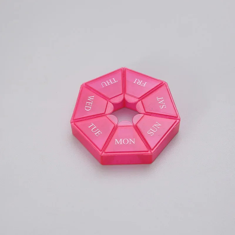Mini Small Pill Organizer – Portable Pocket-Size Pill Box Container for Travel & 7-Day Medicine Storage