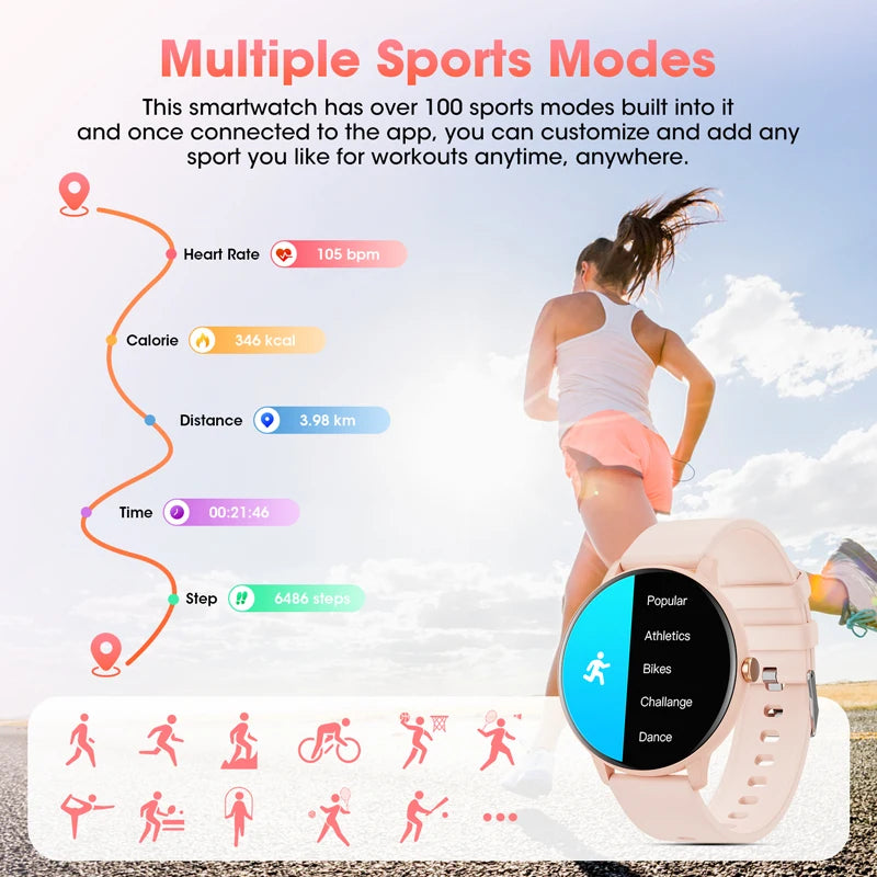 Round smart watch