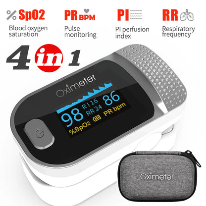 KIUZOU Finger Pulse Oximeter – Blood Oxygen Saturation Meter with SPO2, PR, PI & OLED Display Heart Rate Monitor OLED Oximeter