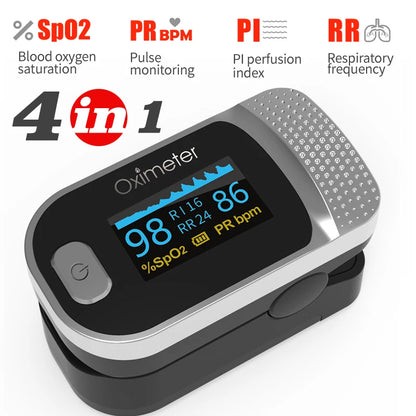 KIUZOU Finger Pulse Oximeter – Blood Oxygen Saturation Meter with SPO2, PR, PI & OLED Display Heart Rate Monitor OLED Oximeter