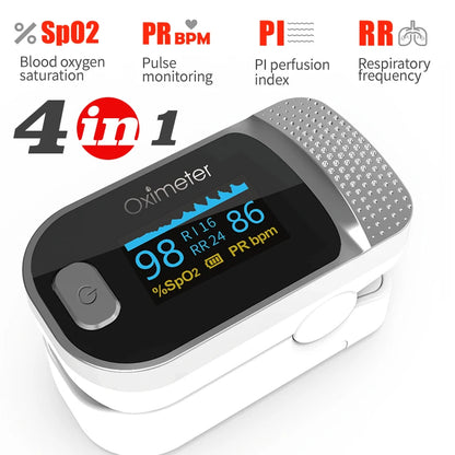 KIUZOU Finger Pulse Oximeter – Blood Oxygen Saturation Meter with SPO2, PR, PI & OLED Display Heart Rate Monitor OLED Oximeter