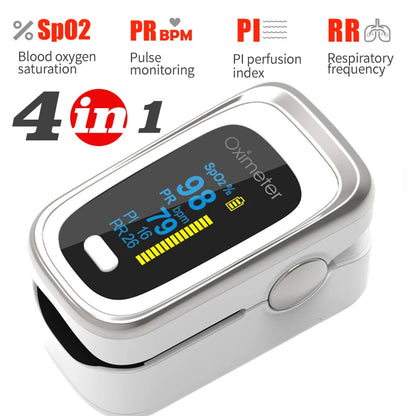 KIUZOU Finger Pulse Oximeter – Blood Oxygen Saturation Meter with SPO2, PR, PI & OLED Display Heart Rate Monitor OLED Oximeter