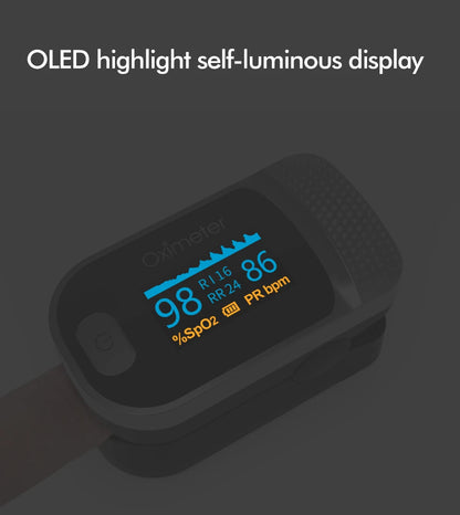 KIUZOU Finger Pulse Oximeter – Blood Oxygen Saturation Meter with SPO2, PR, PI & OLED Display Heart Rate Monitor OLED Oximeter