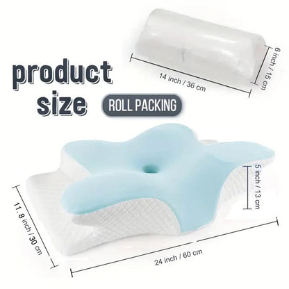 Memory Foam Butterfly Shaped Pillow – Orthopedic Neck Pain Relief & Cervical Spine Alignment Sleeping Support Pillow Beding