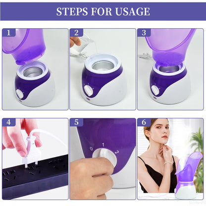 50ML Mini Face Steamer & Nose Steamer – Portable Facial Steamer for Deep Hydration, Pore Cleansing & Daily Skin Care