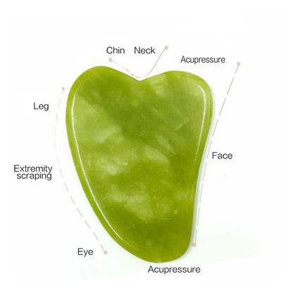 Guasha Natural Stone Face Roller & Jade Roller Gua Sha Massage Tool Set for SPA and Body Care