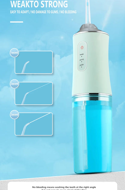 Portable Smart Oral Irrigator & Dental Water Flosser – 4 Jets, 3 Modes, Rechargeable Teeth Cleaner for Orthodontic Care