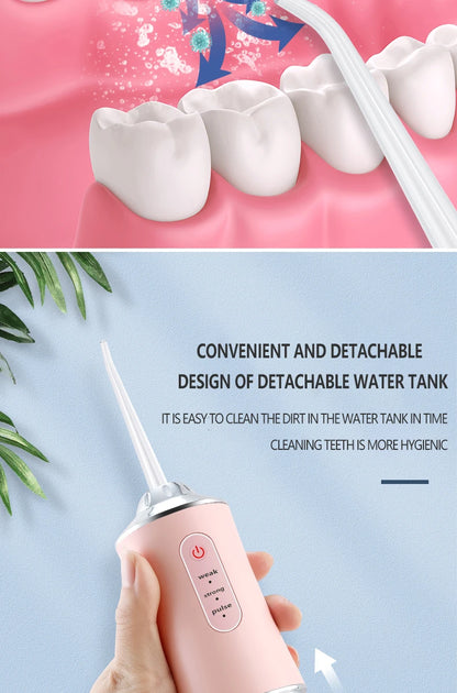 Portable Smart Oral Irrigator & Dental Water Flosser – 4 Jets, 3 Modes, Rechargeable Teeth Cleaner for Orthodontic Care