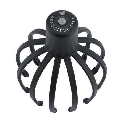 Electric Octopus Head Massager – Hands-Free Vibrating Scalp Massager with LED Red Light & 3-Level Head Scratcher