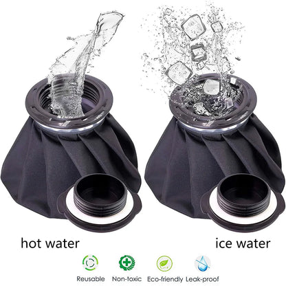 Reusable Ice Pack & Hot Water Compress Bag for Knee, Injuries, Headaches, Kids & Adults