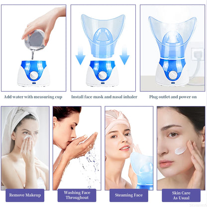50ML Mini Face Steamer & Nose Steamer – Portable Facial Steamer for Deep Hydration, Pore Cleansing & Daily Skin Care